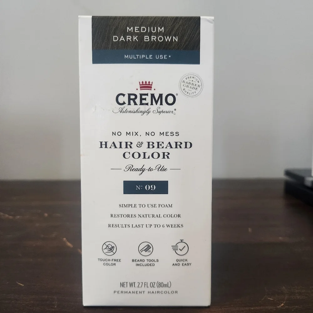 Cremo 09 Hair and Beard Color Medium Dark Brown
